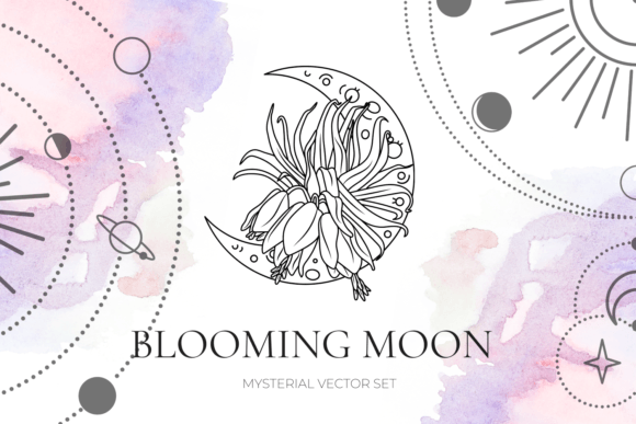 Download Crescent Floral Moon SVG Illustration - Premium Resources
